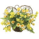 ツインハート (壁掛タイプ) (造花) 高さ25cm 光触媒 (店舗用品/光触媒 人工観葉植物・造花・フェイクグリーン/壁掛け/壁面用)