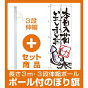 【セット商品】3m・3段伸縮のぼりポール...