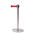 ベルトパーティション SUS-3 (H80cm) カラー:レッド (店舗用品/運営備品/本体)