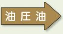 JIS配管識別方向ステッカー 右向き 油圧油 極小 10枚1組 (安全用品・標識/配管表示ステッカー/油配用)