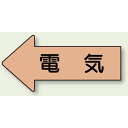 JIS配管識別方向ステッカー 左向き 電気 大 10枚1組 (安全用品・標識/配管表示ステッカー/電気用)