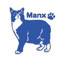 【送料無料】　マンクスステッカー　マンクスカッティングステッカー 　1　ネコカッティングシート　猫ステッカー　