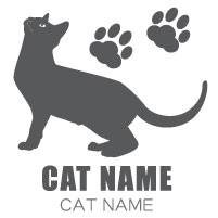 【送料無料】　猫ステッカー　猫デザインステッカー　ペットネームを入れられる　CAT1　猫カッティングステッカー 猫　ステッカー　