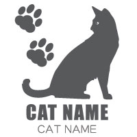 【送料無料】　猫ステッカー　猫デザインステッカー　ペットネームを入れられる　CAT10　猫カッティングステッカー 猫　ステッカー　