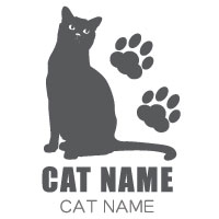 【送料無料】　猫ステッカー　猫デザインステッカー　ペットネームを入れられる　CAT4　猫カッティングステッカー 猫　ステッカー　