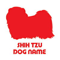犬ステッカー　dogシルエット切り抜きシール　TYPE1　103犬種　ペットネーム追加無料