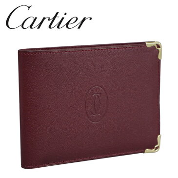【新品】カルティエ 2つ折り財布（小銭入れなし） ボルドー マスト・ドゥ・カルティエ L3001356 Cartier 【ラッピング無料】【送料無料】【RCP】