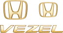 送料無料 HONDA ホンダ VEZEL ヴェゼル ホンダ純正 ゴールドエンブレム Hマーク×2、 エンブレム (2013.12〜次モデル)