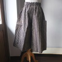 YAMMA ヤンマ産業 会津木綿 キュロットパンツ acr-pt 縞 8 colors