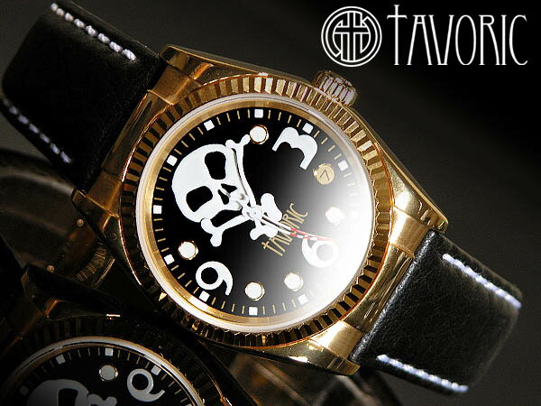 【TAVORIC】アリラジャ腕時計ゴールドケース/ブラックレザー【送料無料】【あす楽対応】【smtb-k】【w3】