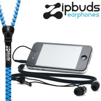 ジップアップ インナータイプイヤフォンZipbuds / ジップバズ ジッパーイヤホン腕時計とおもしろ雑貨のシンシア