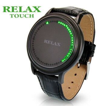 RELAX TOUCH リラックス タッチ LEDメンズ腕時計腕時計のシンシアタッチするとLEDイルミネーションで時間を表示！