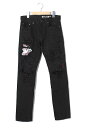 2016SS HYSTERIC GLAMOUR ヒステリックグラマー HB/UR加工デニム スリムストレートPT パンツ 31 BLK ザ・ハートブレカーズ/● メンズ 【中古】【ベクトル 古着】 170210 ベクトル 新都リユース
