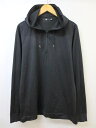 ユニクロ UNIQLO +J 綿ポリ混 ハーフジップ プルオーバー パーカ L ブラック 春秋 メンズ 【中古】【ベクトル 古着】 170725 ベクトル 新都リユース