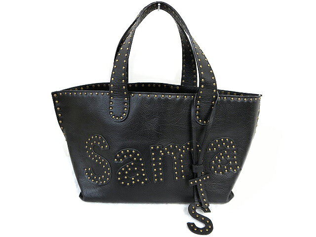 【Samantha Thavasa／サマンサタバサ】 チャーム付き レザー スタッズ トートバッグ◆鞄/ショルダ...