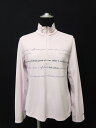 エレッセ ellese 長袖 ハーフジップ メッシュ切替 英字プリント シャツ カットソー L 薄ピンク J7 レディース 【中古】【ベクトル 古着】 170611 ベクトル 新都リユース