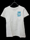 ギャップキッズ GAP KIDS 英字プリント Vネック 半袖Tシャツ カットソー 白 キッズ 130 J9 【中古】【ベクトル 古着】 170726 ベクトル 新都リユース