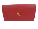 グッチ GGマーモント 長財布 456116 ルージュ 【中古】【あす楽対応_東海】【コンビニ受取対応商品】