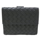 ボッテガヴェネタ イントレチャート Wホック財布 382576 NERO 未使用品【中古】【あす楽対応_東海】【コンビニ受取対応商品】