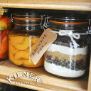KILNER(キルナー)SQUARE CLIPTOP JAR 1L(スクエアクリップトップジャー)(保存 瓶 サラダ ピクルス ジャム ソース 砂糖 塩 メイソンジャー おしゃれ)