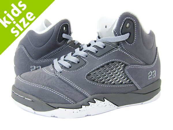 【23%OFF】【キッズ サイズ】【16.5cm-22cm】 AIR JORDAN 5 RETRO PS ナイキ エアジョーダン 5レトロ PS GRAY