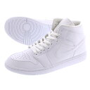 NIKE AIR JORDAN 1 MID iCL GA W[_ 1 ~bh WHITE/WHITE Y Xj[J[ nCJbg 554724-129 aj1-m-wht