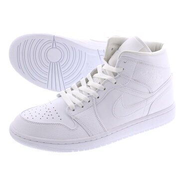 NIKE AIR JORDAN 1 MID ナイキ エア ジョーダン 1 ミッド WHITE/WHITE メンズ スニーカー ハイカット 554724-110