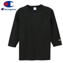 CHAMPION T-1011 RAGLAN 3/4 SLEEVE 【MADE IN U.S.A.】 チャンピオン T1011ラグラン 3/4 スリーブ Tシャツ BLACK