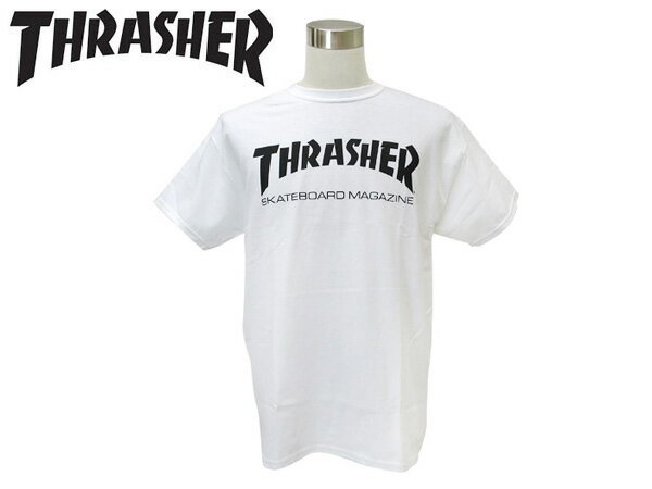 THRASHER T-SHIRT 【MAG LOGO】 スラッシャー Tシャツ メンズ 半袖Tシャツ WHITE/BLACK