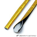 ANTI THERMIC ゴールド ヒート チューブ 内径76ミリ ホース マジックテープ オイルクーラー 燃料ホース 断熱 耐熱 遮熱 アルミ スリーブ パイピング