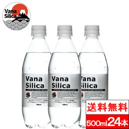 【GWポイント還元SALE】【365日出荷】【送料無料】【1ケース】 VanaSilica（バナシリカ）富士山の バナジウム＆シリカ 炭酸水 500ml 24本 送料無料 バナシリカ 富士山 天然水 シリカ水 ミネラル バナジウム水 炭酸 スパークリングウォーター 強炭酸水