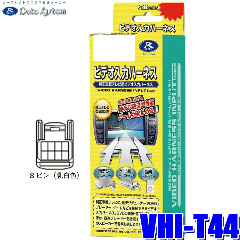 【マイカー割】エントリーでポイント最大5倍[6/22(日)20：00～6/27(金)1：59]VHI-T44 データシステム DataSystem ビデオ入力ハーネス トヨタ純正カーナビ用