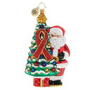 【中古】【輸入品・未使用】Christopher Radko手工芸ヨーロピアンガラスクリスマス装飾フィギュアオーナメント、AIDSアウェアネス・クリスマスツリー