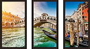 【中古】【輸入品・未使用】Picture Perfect International%ダブルクォーテ%Rialto Bridge at Sunset in Venice Framed Plexiglass Wall Art Set of 3 141［並行輸入］