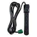 【中古】【輸入品・未使用】Go Green Power GG-16106MSBK 6アウトレットサージプロテクター ブラック