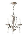 【中古】【輸入品・未使用】Livex Lighting 40873-91 ダフネ 3ライト ブラッシュドニッケル ミニシャンデリア