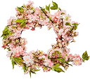 【中古】【輸入品・未使用】Nearly Natural 4783 桜の花輪 24インチ ピンク