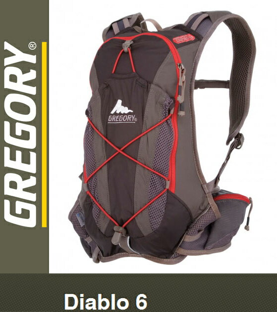 グレゴリー　【ディアブロ6】　メンズ　トレイルランニング バックパック（アイロングレー）/ 【Gregory】　Diablo6 Trail Running Backpack (Iron Gray) 【トレラン　リュック】【バッグ】【ザック】【SBZcou1208】