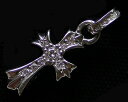 CHROME HEARTS CH CROSS BABY FAT CHARM PAVE DIAMOND SINGLE SIDE クロムハーツ CHクロス ベイビーファット wパヴェダイヤモンド /18K ホワイトゴールド