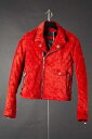 CHROME HEARTS WOMENS CRETIN SUEDE JACKET クロムハーツ レディース CRETIN ジャケット キルテッド レッド スウェード