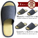 【送料無料】4足セット夏用畳中スリッパM2足L2足|おしゃれ...