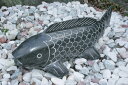 【送料無料】鯉(黒色)玉砂利などと一緒に飾って頂くとより引き立ちます^^【鯉】【石で出来た鯉】【鯉の置物】【庭】【池のオブジェ】【和風庭園】
