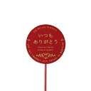 【送料無料】木製クリップピック いつもありがとう丸形 12本セット レッド【代引き不可】