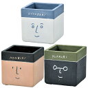 【送料無料】ほのぼの陶器ポット M 3個セット 3種×各1個【代引き不可】