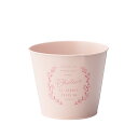 GRH【送料無料】 メッセージブリキポット ラウンドM ピンク 4個セット 【代引不可】 〈北海道・沖縄・離島・一部地域は別途送料がかかります〉 5086-B-PK