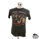 【4/9 20:00-4/16 10:59 ポイント5倍!】 デザインTシャツ BUNNY RABBIT Deep Purple ディープ・パープル ビンテージ風 ハードロック ロック バンド フェス 黒 ブラック