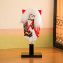 ★送料無料【羽子板】豆羽子板【鏡獅子 白】迎春準備 初節句 ...