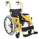 直送品A カワムラサイクル 車椅子 車いす 車イス アルミ自走車いす 子供用 フレームイエロー 介護用品 介護 KAC-N32 同梱不可 代引不可