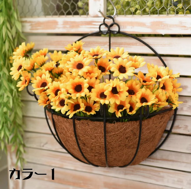 本物そっくり ハスの花 造花 壁掛け かご付き 光触媒 玄関飾り インテリア ホーム オフィス 喫茶店 撮影 プレゼント アートフラワー 手作り 枯れない 水やり不要 観葉植物 田園風 35×20cm