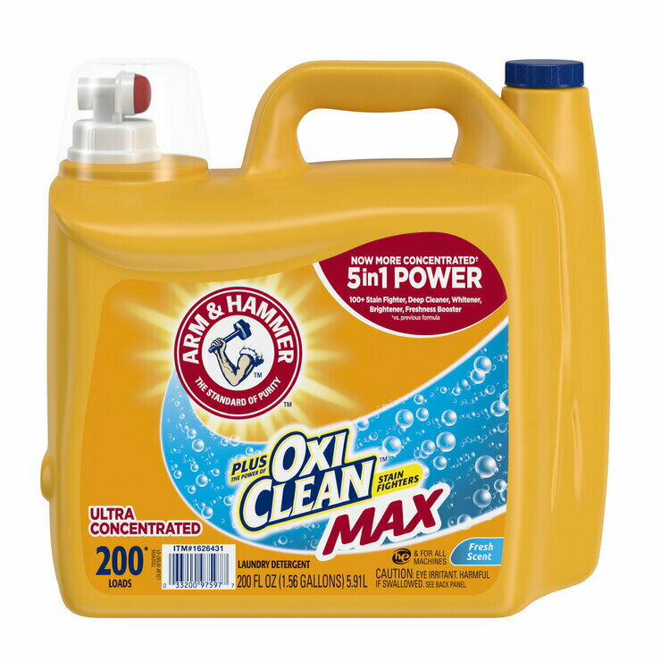 アームアンドハンマー プラス オキシクリーン 液体洗濯洗剤 5.9L 200ロード　Arm & Hammer Liquid Oxiclean 200Oz 200Loads